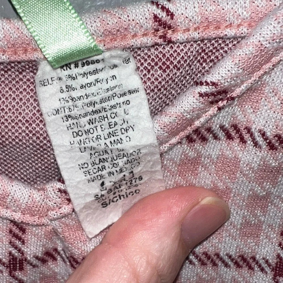 RECKLESS Hearts pink plaid spaghetti strapped dress sz small - Picture 3 of 4